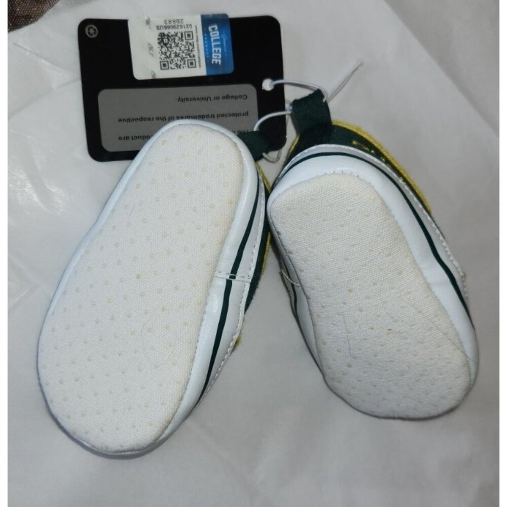 ncaa OREGON DUCKS Soft Sole Crib Baby Shoes Sz 3 {6-9 MONTHS) new with tags - Picture 8 of 9